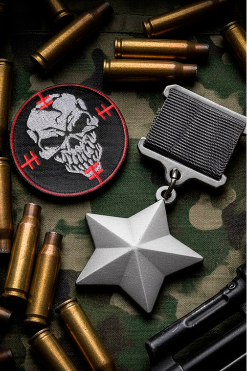 Медаль «Платиновая звезда Героя ЧВК Вагнер», муляж, дополнительное фото 1