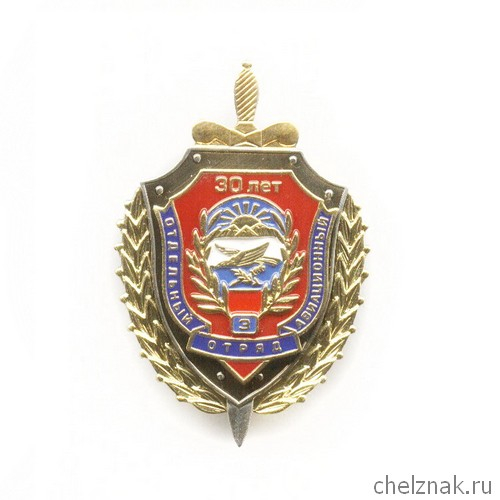 Знак «30 лет 3 отдельному авиационному отряду ФСБ России г. Новосибирск» с бланком удостоверения