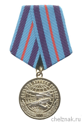 Медаль «100 лет дальней авиации России» с бланком удостоверения