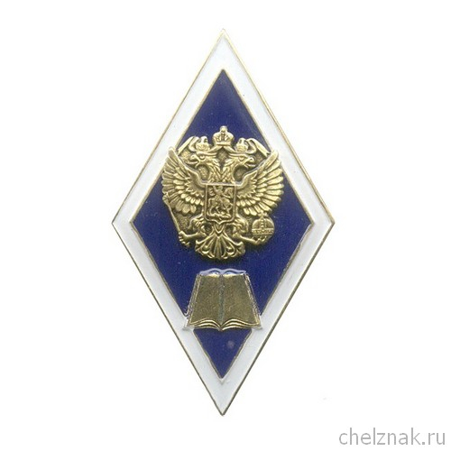 Знак «Об окончании гуманитарного ВУЗ» с накладным орлом