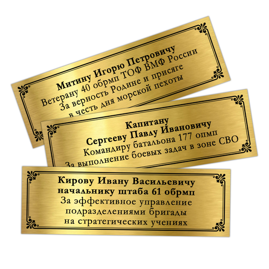 Наградное панно «За службу России в морской пехоте», дополнительное фото 1