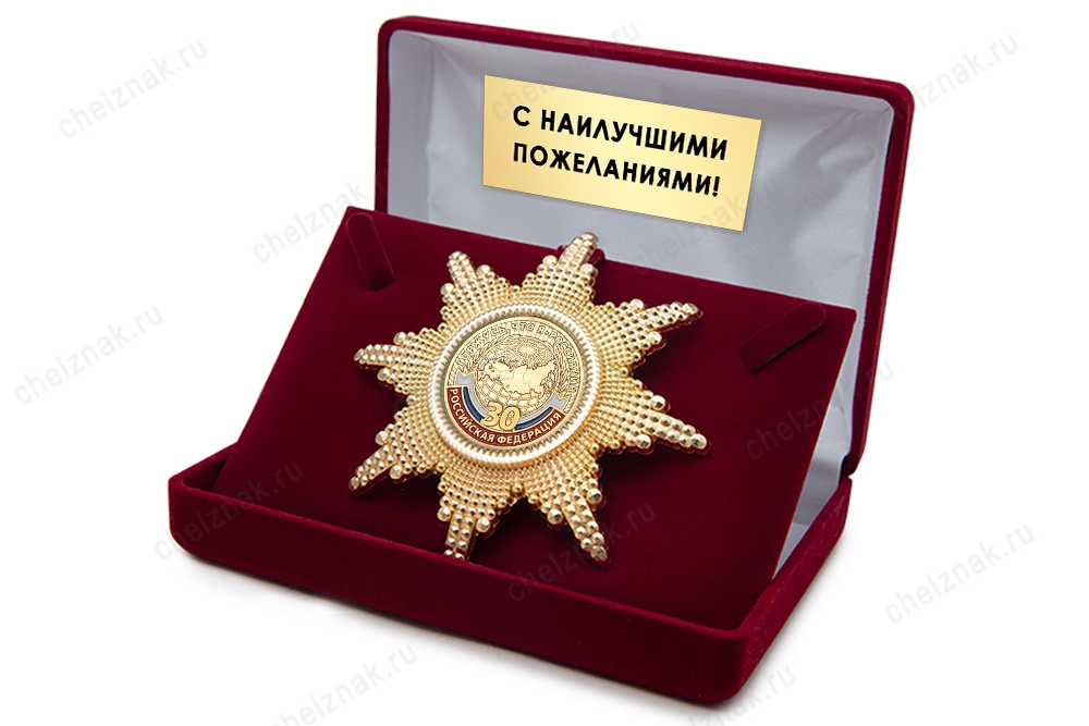 Орден с гербом муниципалитета, футляром и табличкой А008