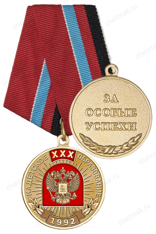 Медаль «30 лет возрождения кадетского образования. За особые успехи» с бланком удостоверения