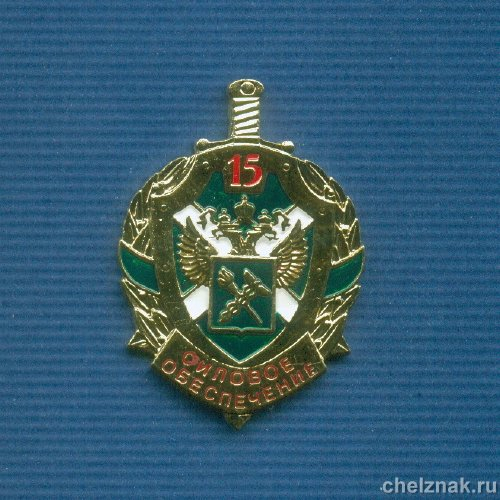 Знак «15 лет службе силового обеспечения ФТС России»