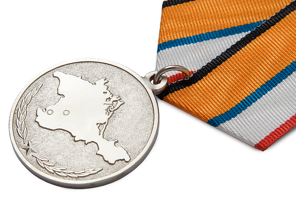 3D фото награды Медаль МО РФ «За возвращение Крыма» с бланком удостоверения