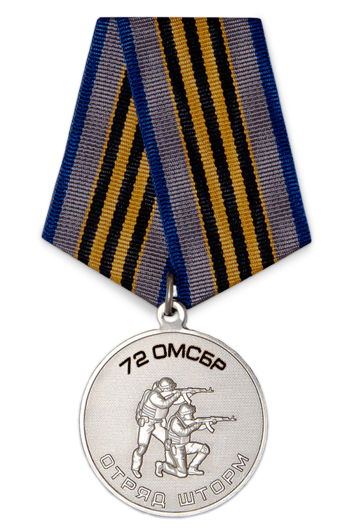 Медаль «Отряд "Шторм" 72-й ОМСБр» с бланком удостоверения