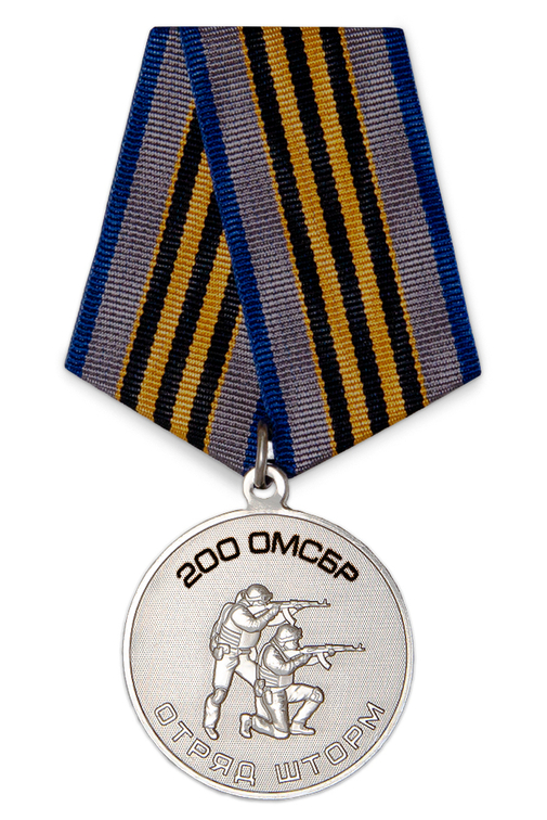 Медаль «Отряд "Шторм" 200-й гв. ОМСБр» с бланком удостоверения
