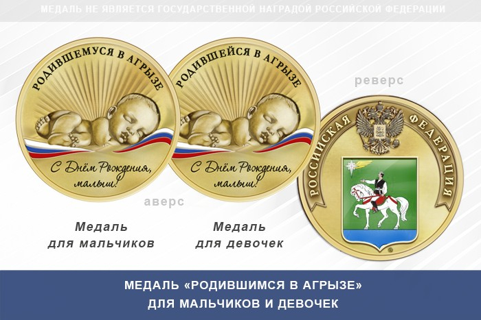 Медаль «Родившимся в Агрызе»