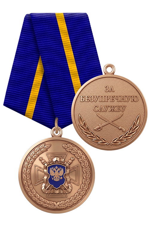 Медаль «За 15 лет безупречной службы в воинских казачьих формированиях» с бланком удостоверения