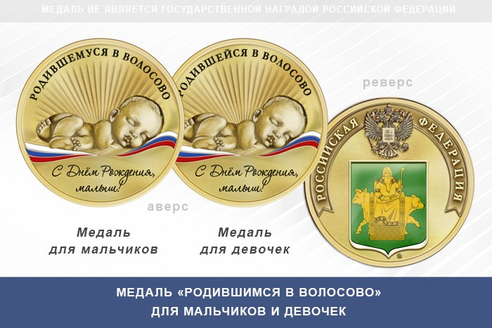 Медаль «Родившимся в Волосово»