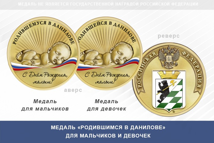 Медаль «Родившимся в Данилове»