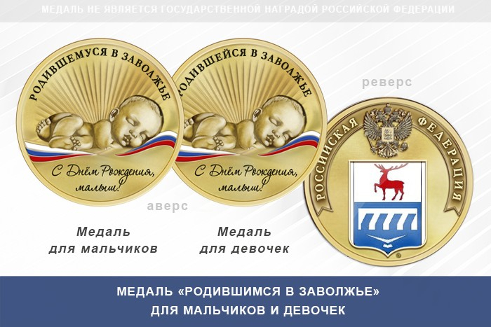 Медаль «Родившимся в Заволжье»