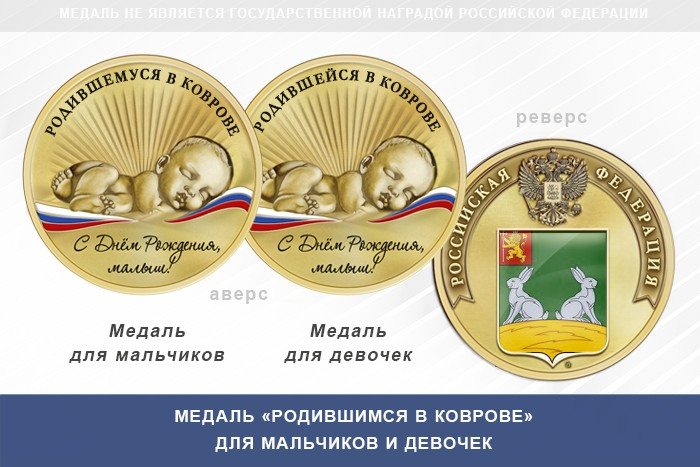 Медаль «Родившимся в Коврове»