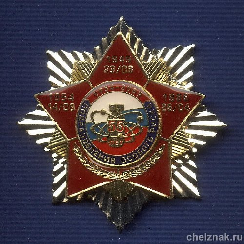 Знак «55 лет подразделениям особого риска»