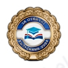 Знак «Вузовский» с центральной вставкой (под золото) В006.1