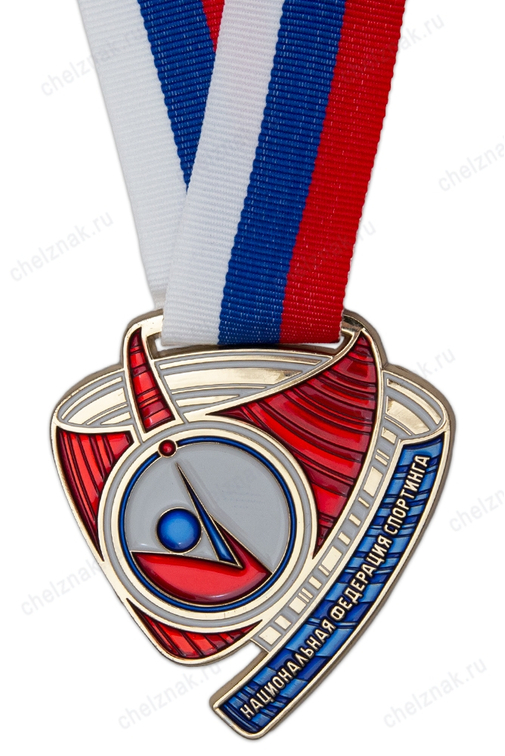 Медаль спортивная, на ленте «Национальная федерация спортинга» I место (золото)