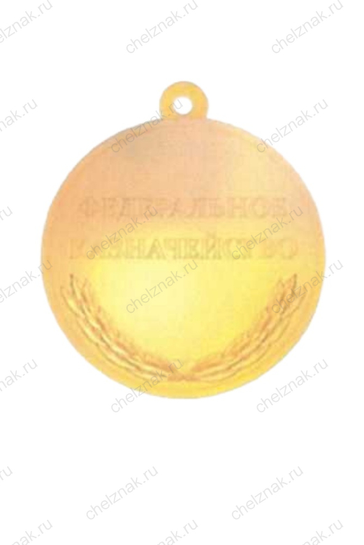 Реверс награды Медаль Федерального Казначейства РФ «За службу в органах Казначейства России» - ХХV лет