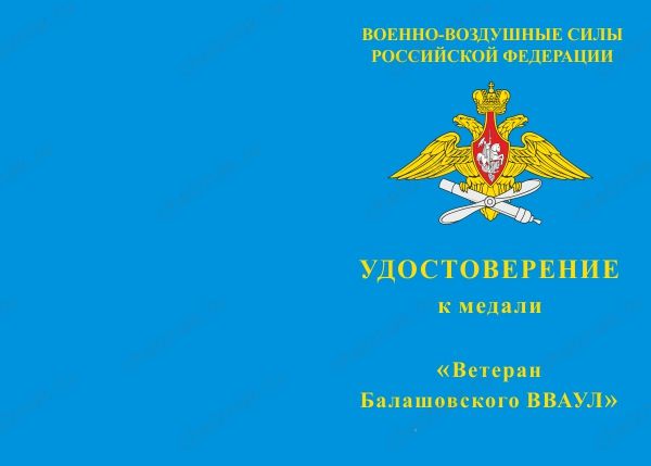 Лицевая сторона награды Медаль «Ветеран Балашовского ВВАУЛ» d 34 мм
