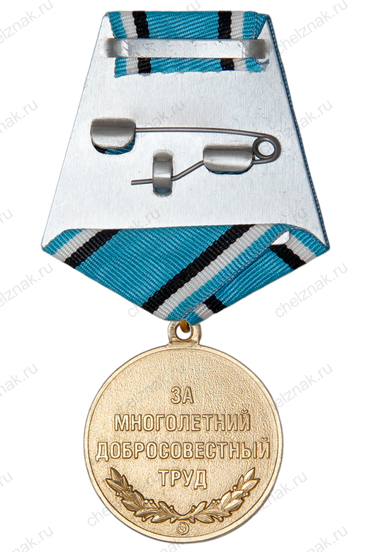 Реверс награды Медаль «За работу в химической промышленности» с бланком удостоверения