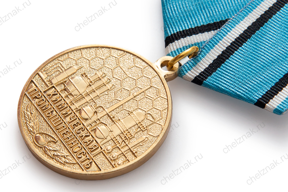 3D фото награды Медаль «За работу в химической промышленности» с бланком удостоверения