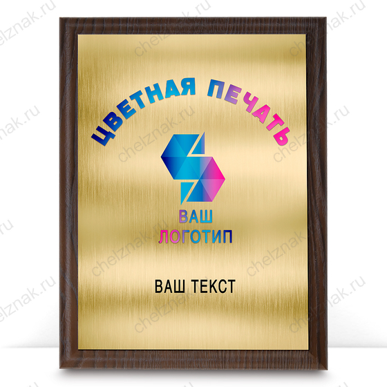 Лицевая сторона награды Наградная плакетка (прямоугольная)