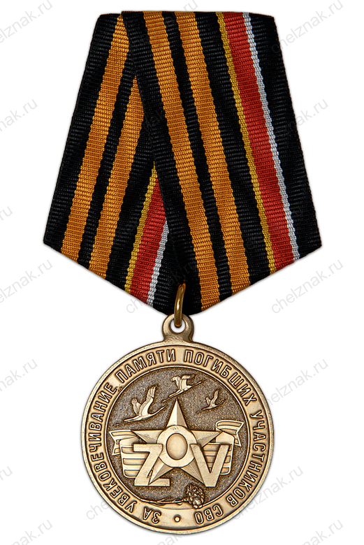 Медаль «За увековечивание памяти погибших на СВО» с бланком удостоверения
