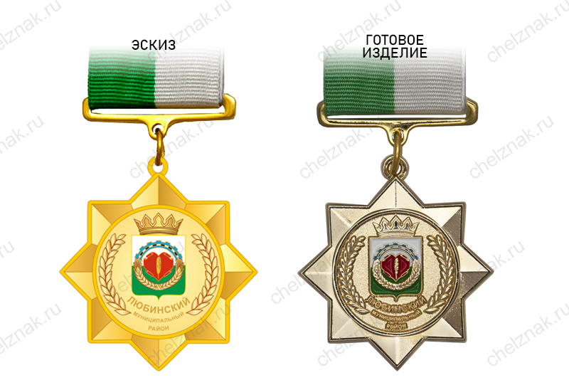 Знак «За заслуги перед Любинским районом» (спецзаказ), дополнительное фото 1