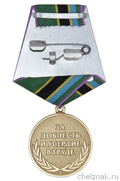 Реверс награды Медаль «За работу в нефтегазовой промышленности» с бланком удостоверения