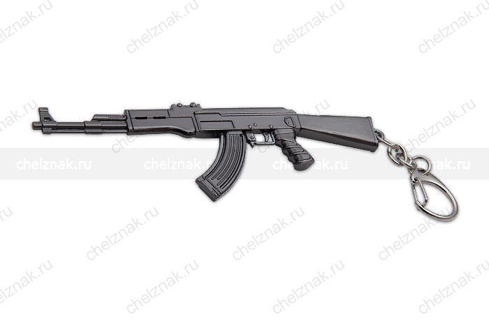 Металлический брелок с подвеской «АК-74» 115 мм