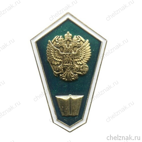 Знак «Об окончании ССУЗа» с накладным гербом РФ