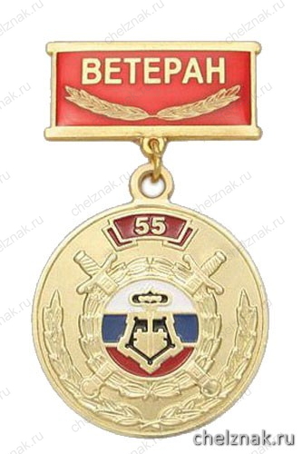 Медаль «55 лет вневедомственной охране МВД России 1952-2007» (на планке - Ветеран, смола)