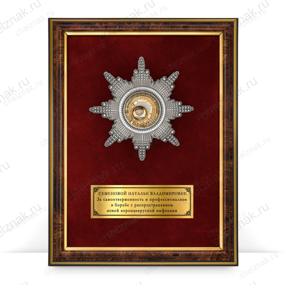 Панно «За самоотверженную борьбу с пандемией Covid-19»