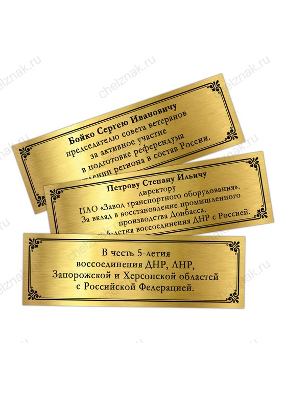 Наградное панно «За вклад в воссоединение Новороссии с Россией», дополнительное фото 1
