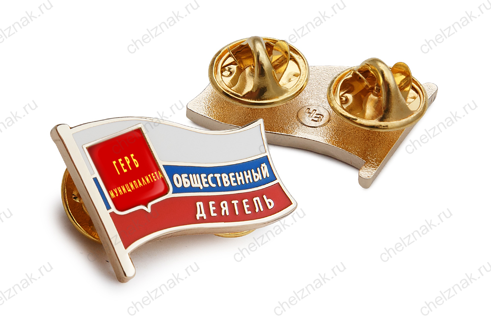 Лицевая сторона награды Знак «Общественный деятель» с вашим гербом