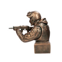 Удостоверение к награде Скульптура «Боец спецназа с АКСУ»