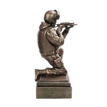 Удостоверение к награде Скульптура «Боец спецназа с АКСУ на колене на подставке»