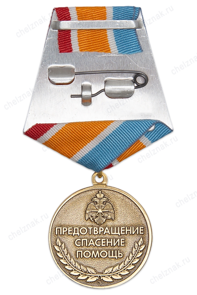 Реверс награды Медаль МЧС «За отличие в ветеранском движении» с бланком удостоверения
