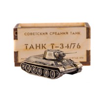 Удостоверение к награде Танк Т-34/76 образца 1943 г., масштабная модель 1:72