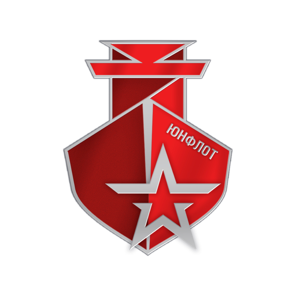Знак «ЮНФЛОТ» на двух пуссетах
