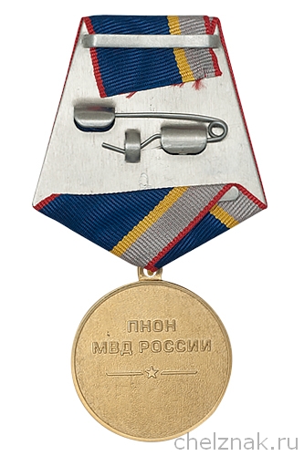 Реверс награды Медаль «25 лет Подразделениям по борьбе с незаконным оборотом наркотиков (ПНОН)» с бланком удостоверения
