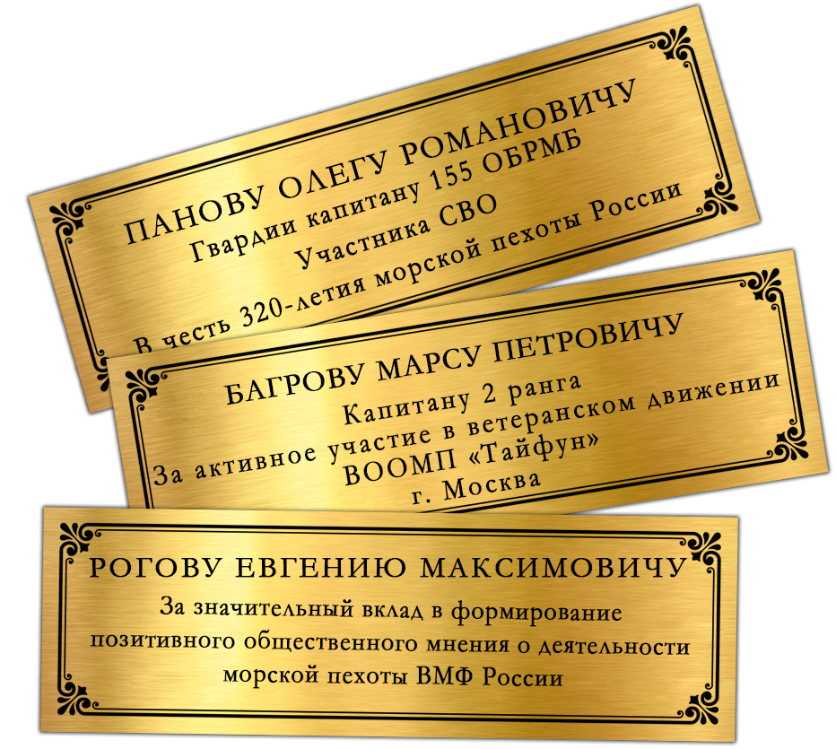 Наградное панно «320 лет морской пехоте России», дополнительное фото 1