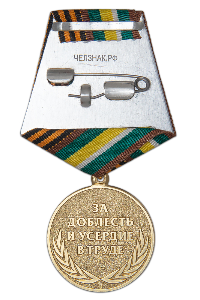 Реверс награды Медаль «За доблесть в труде в период СВО» с бланком удостоверения