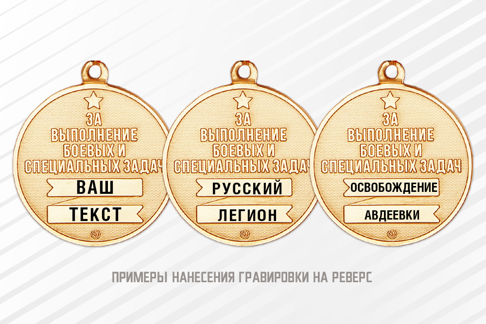 Медаль «Добровольческий отряд "БАРС"» с бланком удостоверения, дополнительное фото 2
