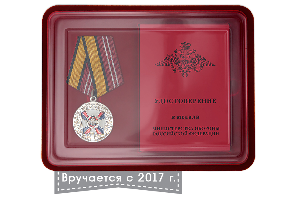 Наградной комплект к медали «За воинскую доблесть» II степени (образец 2017 г.)