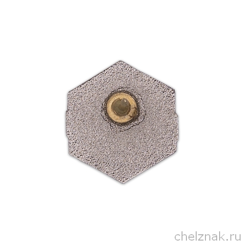 Реверс награды Знак на лацкан «Логотип ПО "МАЯК"» ("серебряный")