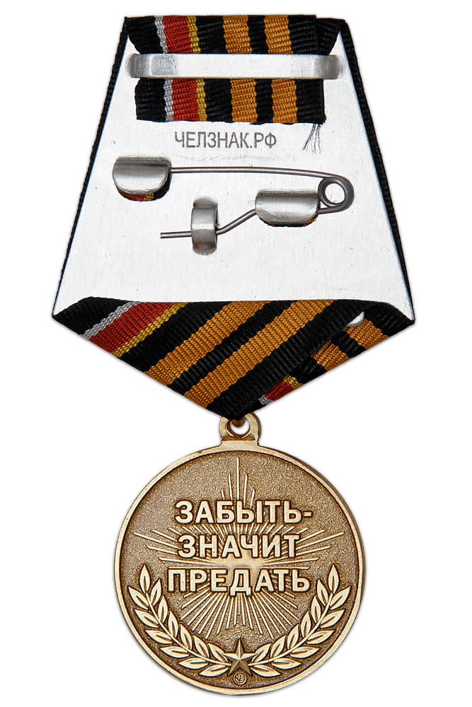 Реверс награды Медаль «За увековечивание памяти погибших на СВО» с бланком удостоверения