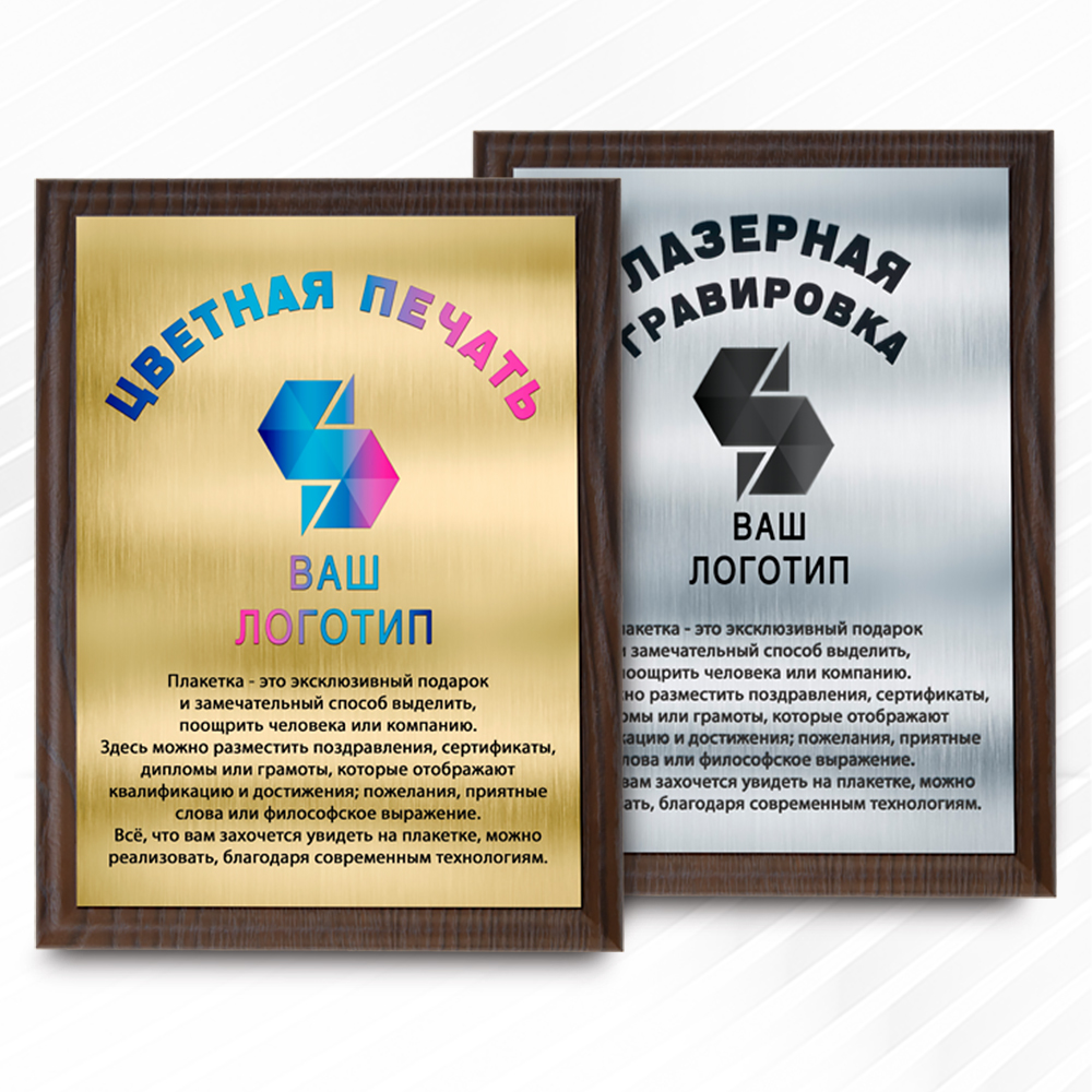 Лицевая сторона награды Наградная плакетка (прямоугольная)