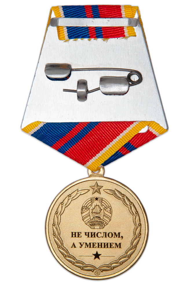 Реверс награды Медаль «Ветеран уголовного розыска. Республика Беларусь» с бланком удостоверения