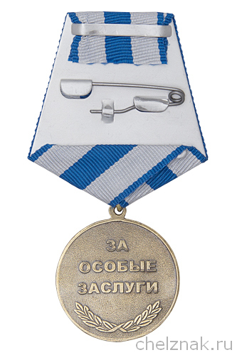 Реверс награды Медаль «Адмирал Нахимов» с бланком удостоверения