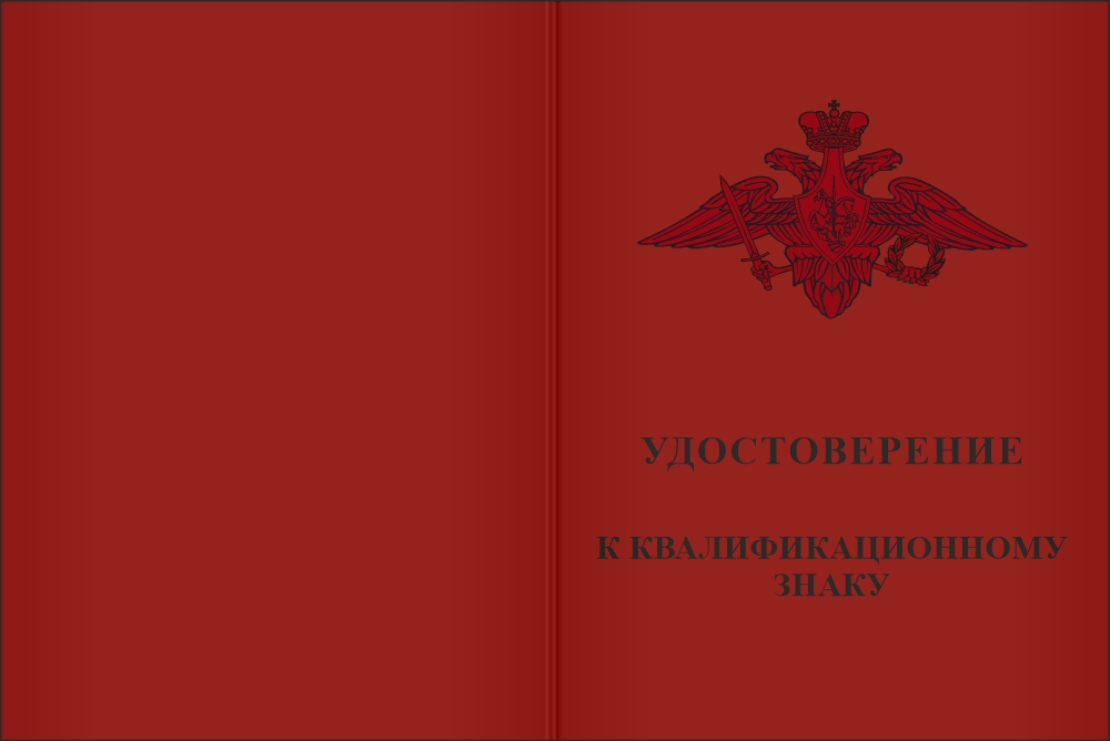 Бланк лицевая сторона Знак квалификационный «За штурм» с бланком удостоверения